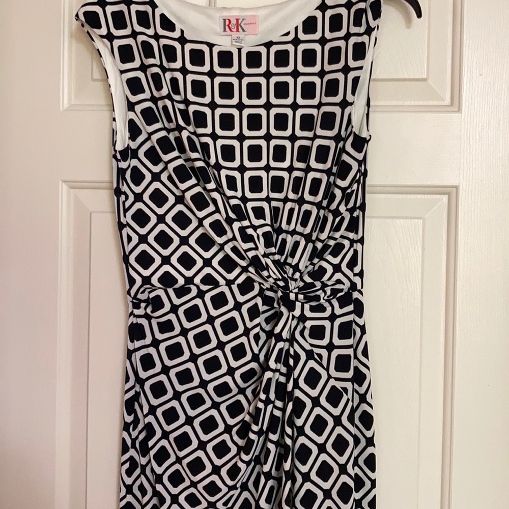 Dress, black and white print, sz 10